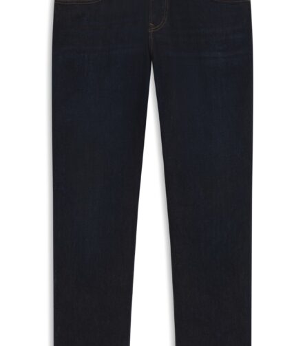 Maine regular-fit jeans in blue soft-motion denim, Dark Blue