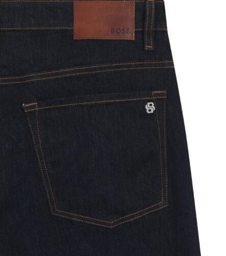 Maine regular-fit jeans in blue soft-motion denim, Dark Blue
