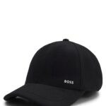 Wool-silk cap with twill lining, Black