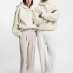 BOSS x Steiff all-gender logo hoodie in teddy fabric, Natural