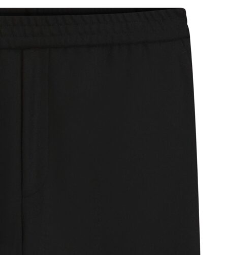 Tapered-fit trousers in a wool blend, Black