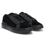 Gary trainers with leather trims, Black