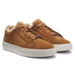 BOSS x Steiff Gary suede trainers with mohair lining, Brown
