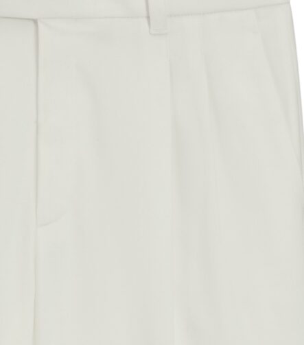 Relaxed-fit trousers in mercerised stretch cotton, White