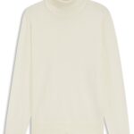 BECKHAM x BOSS rollneck sweater in cashmere , Natural