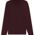 BECKHAM x BOSS rollneck sweater in cashmere , Dark Red