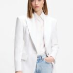 Regular-fit blazer with metal button, Natural