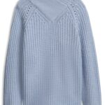 V-neck sweater in wool and cashmere, Light Blue