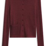 Merino wool cardigan, Dark Red