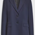 Regular-fit pinstripe blazer, Dark Blue