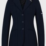 Equestrian show jacket with logo patch, Dark Blue